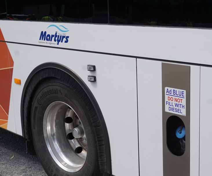 Martyrs Scania K320UB hybrid Volgren Optimus 30